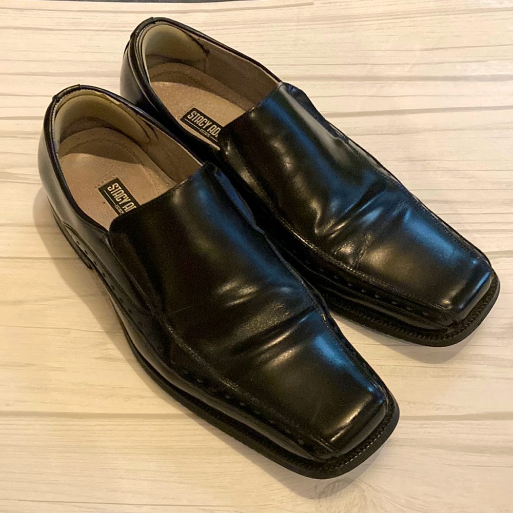 Stacy Adams Leather Mens Black Dress Shoes-Size 9.5M. Look brand new